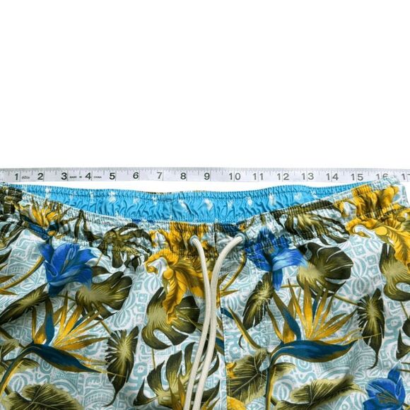 Tommy Bahama Mens Naples Tiki Tropics 6-Inch Swim Trunks Shorts Blue Size Large - Picture 8 of 10